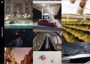 California Roll Tumblr theme preview – fullscreen and multiple columns layout, premium Tumblr theme by Stash Themes