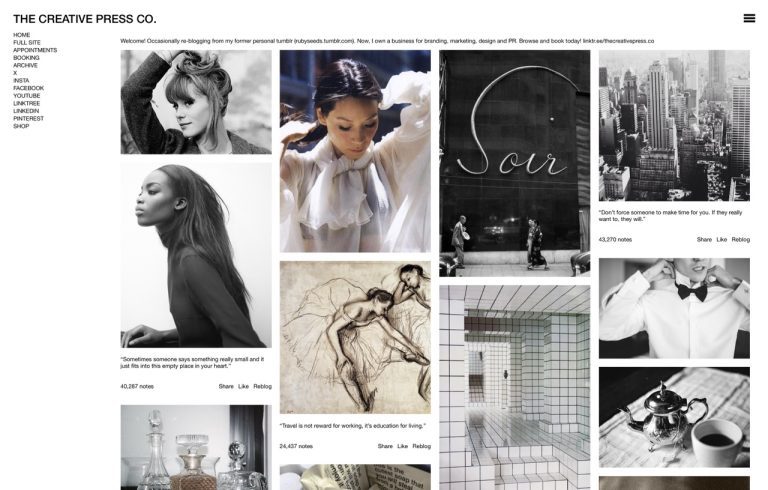 thecreativepressco.tumblr.com – Tumblr blog using the Choice Tumblr theme by Stash Themes