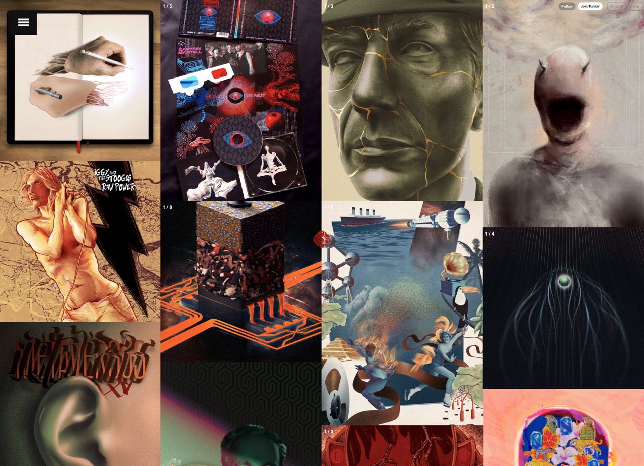 Eeviac Art portfolio using Black Coffee Tumblr Theme